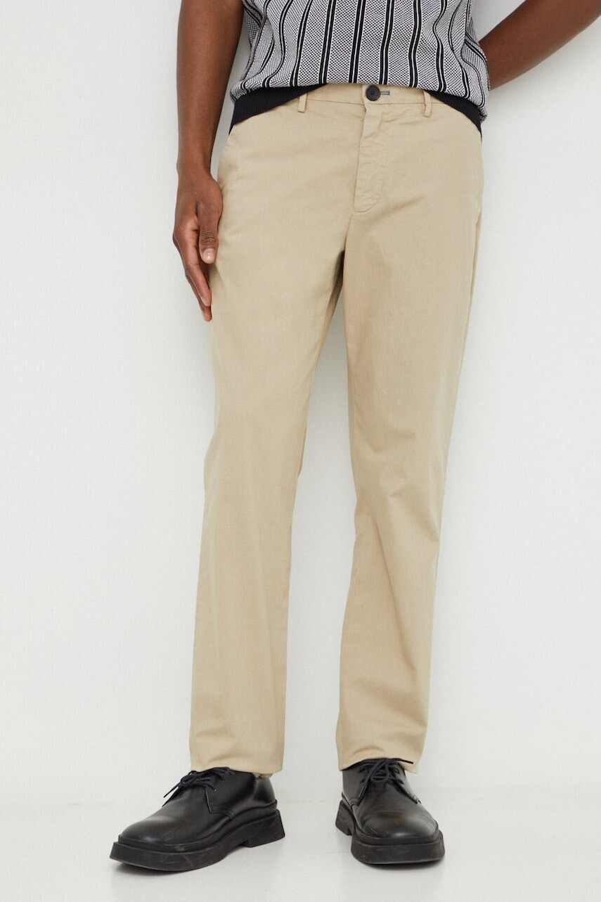 Nohavice PS Paul Smith pánske, béžová farba, priliehavé, M2R.922P.M21553