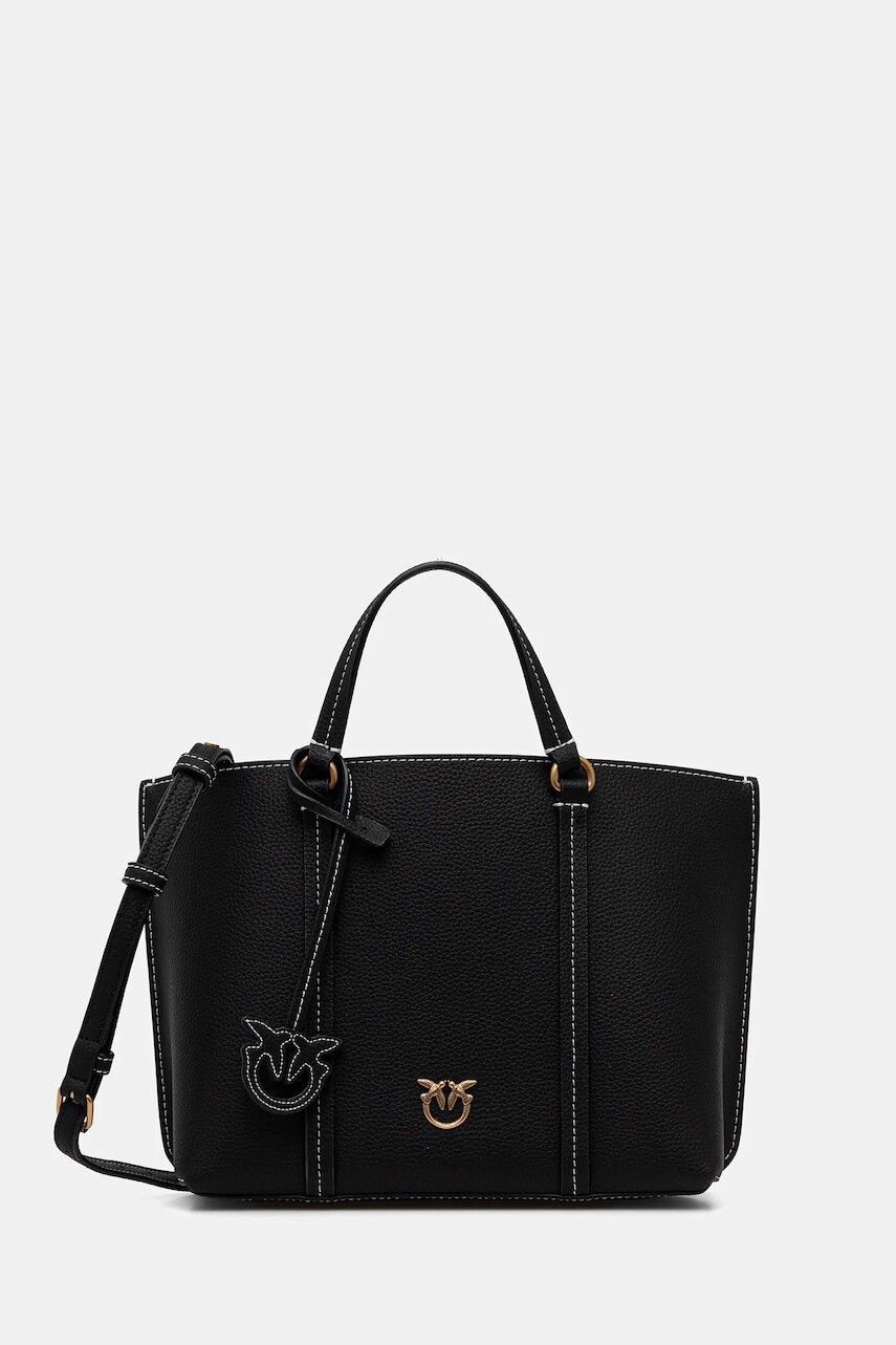 Kožená kabelka Pinko čierna farba, 102833.A1LF