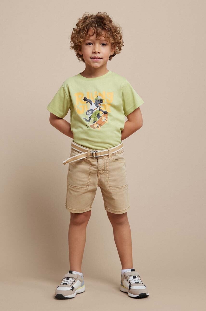 Detské krátke nohavice Mayoral béžová farba