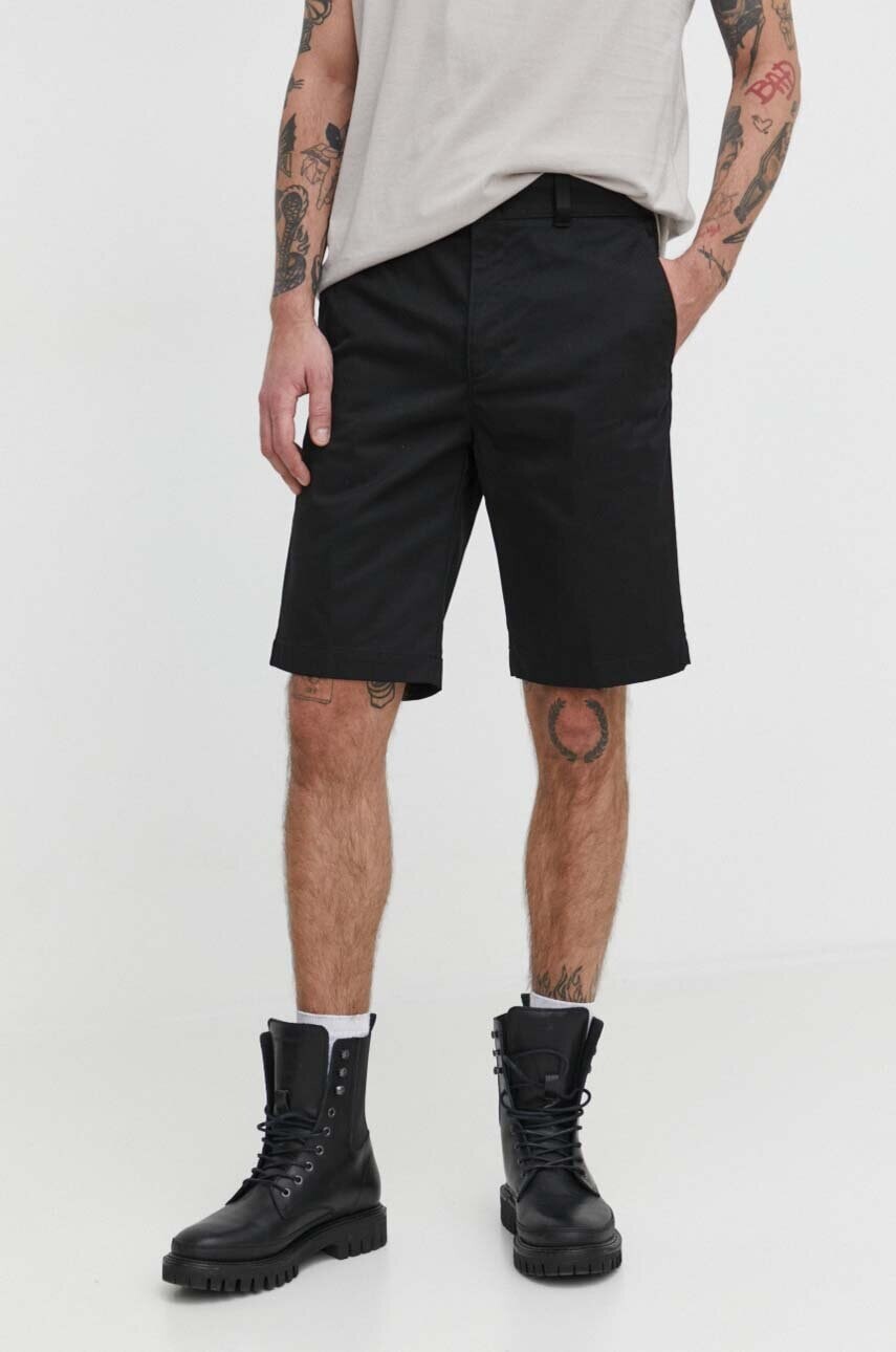 Šortky HUGO pánske,čierna farba,50505857