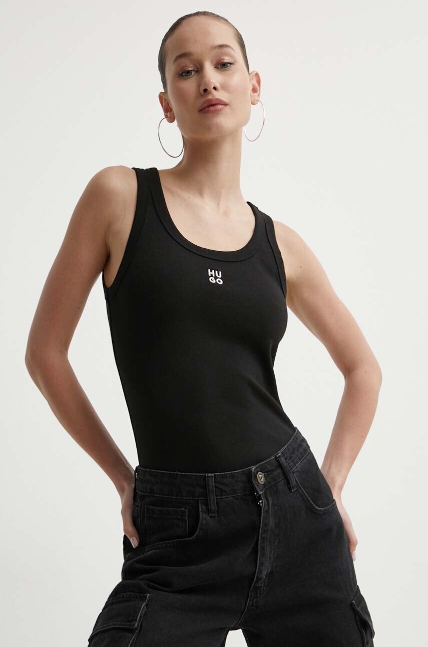 Top HUGO dámsky,čierna farba,50514489