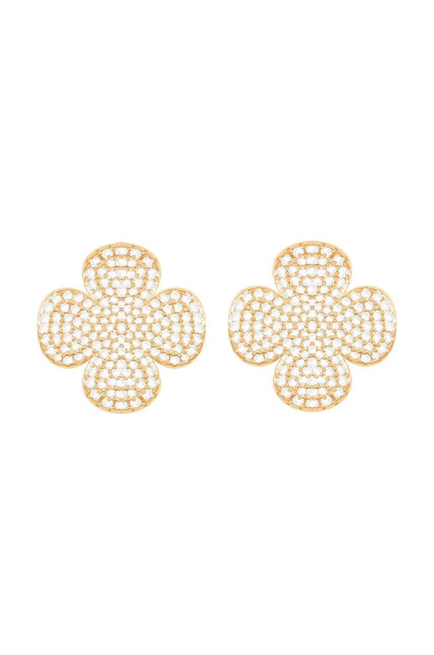 Pozlátené náušnice Lilou Microsetting 4/10/KOL/BIC/PO