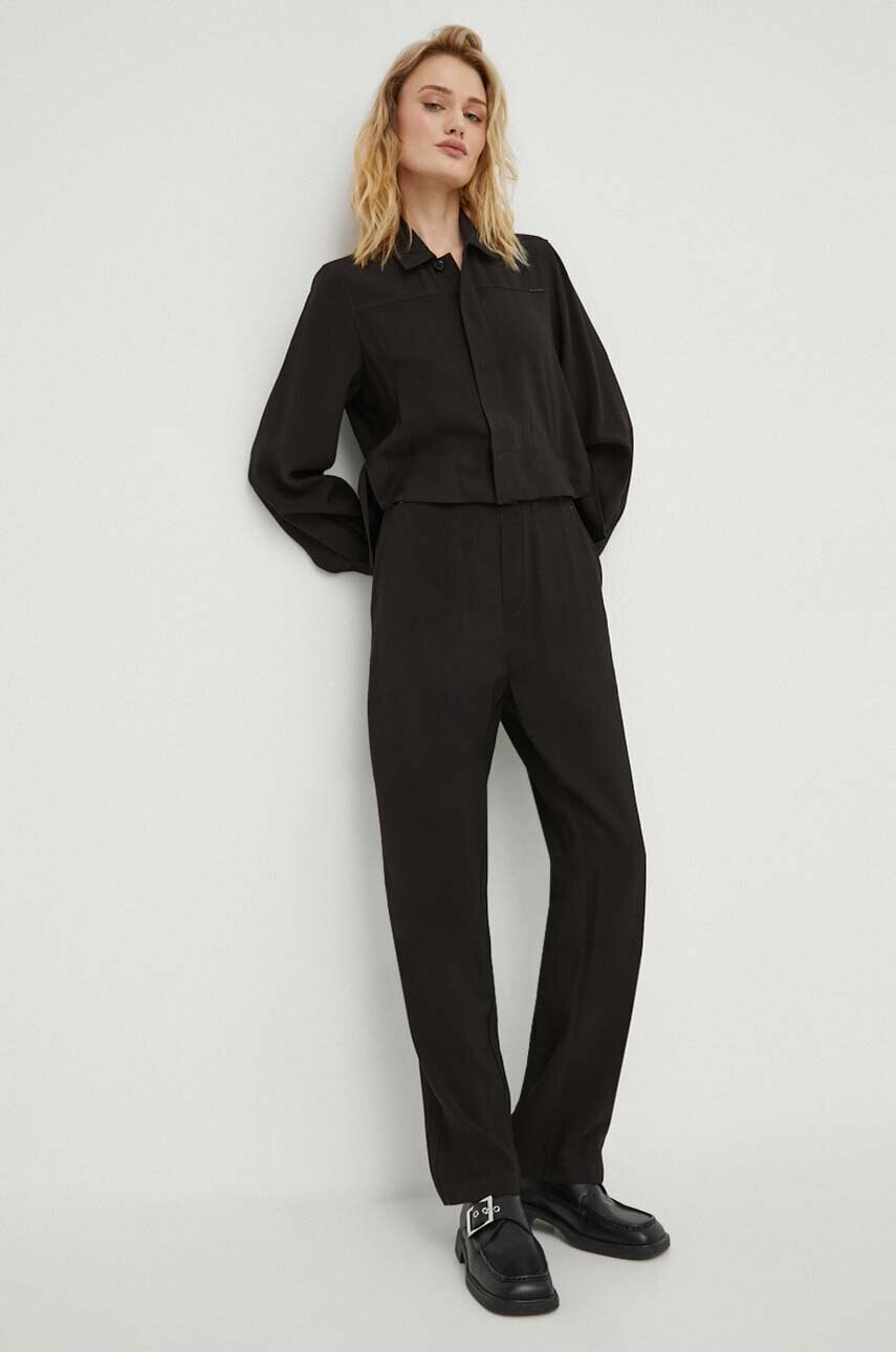 Overal G-Star čierna farba, s golierom