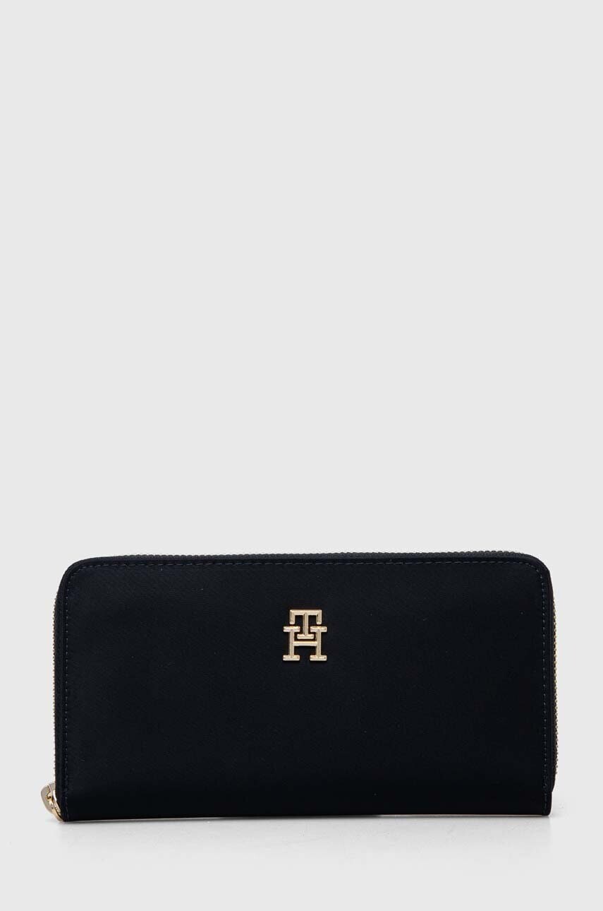 Peňaženka Tommy Hilfiger dámska,tmavomodrá farba,AW0AW15642