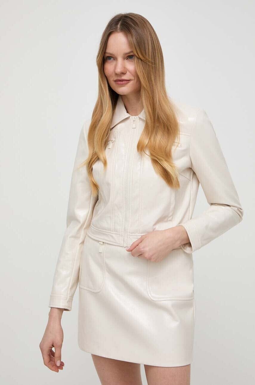 Bunda Morgan VBOWL dámska, béžová farba, prechodná, VBOWL