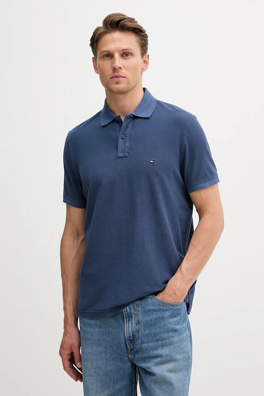 Bavlnené polo tričko Tommy Hilfiger béžová farba, jednofarebné, MW0MW34757