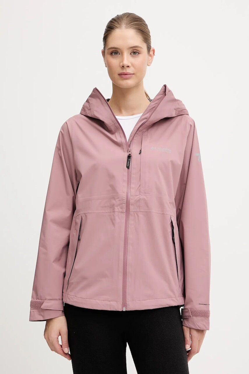 Turistická bunda Columbia Ampli-Dry II ružová farba, 2071421