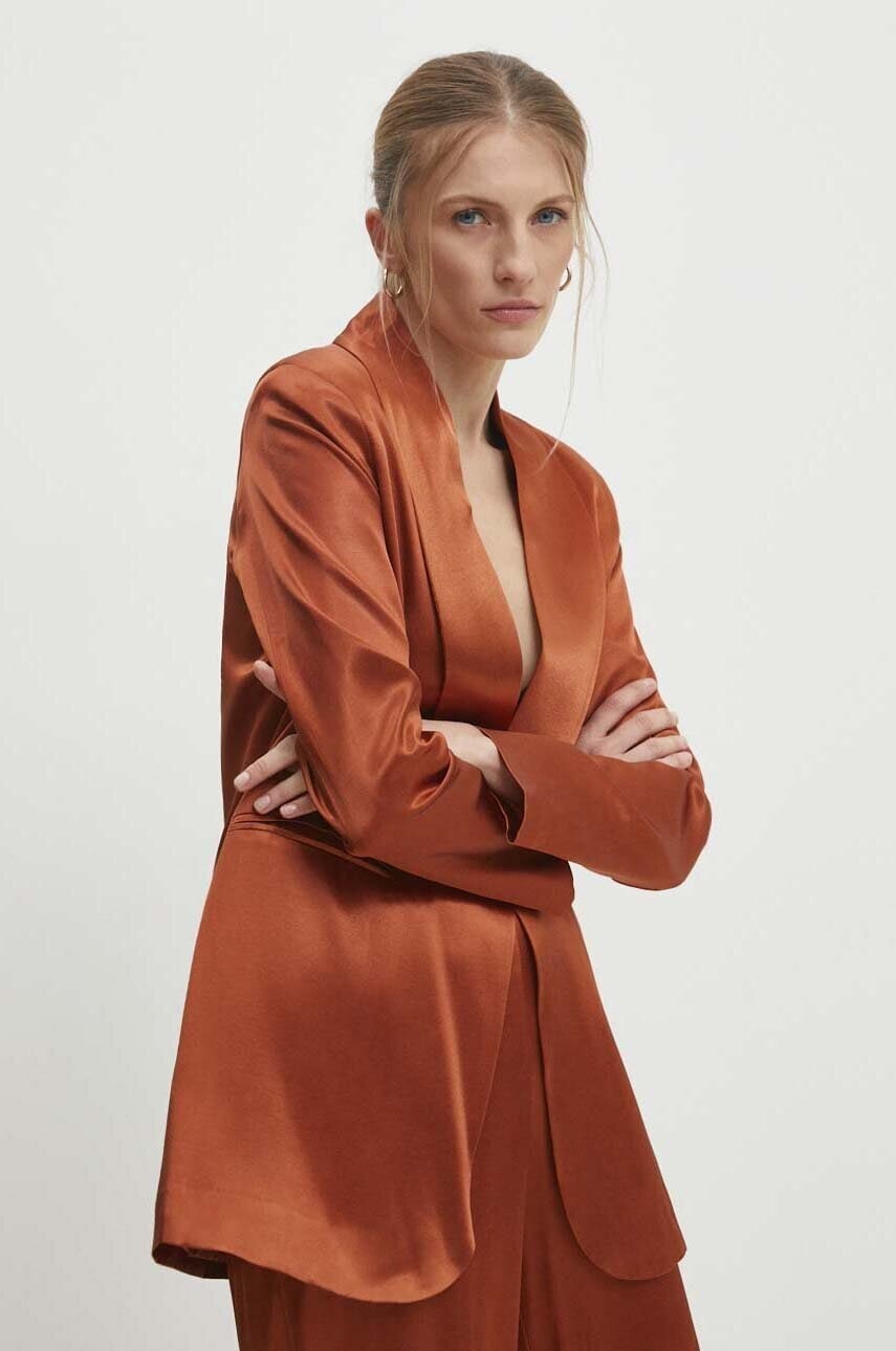 Sako Answear.LAB bordová farba, jednoradové, jednofarebné