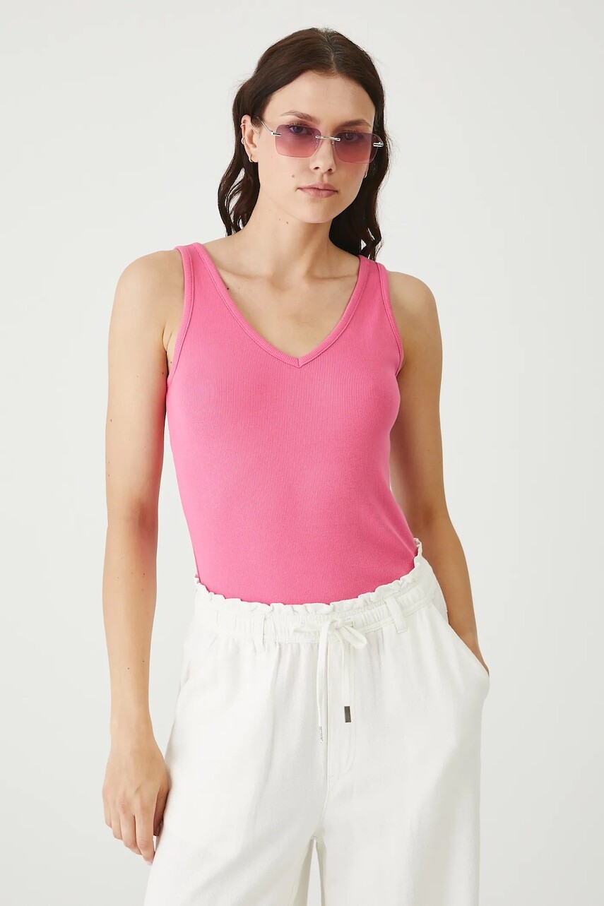 Bavlnený top Medicine ružová farba