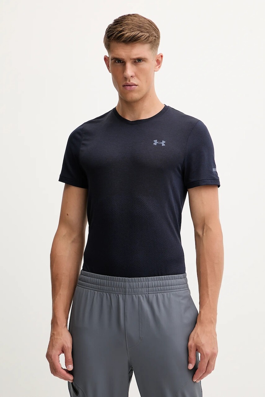 Bežecké tričko Under Armour Seamless Stride zelená farba, vzorované, 1375692