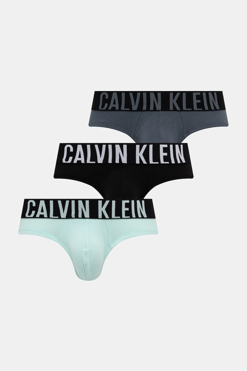 Slipy Calvin Klein Underwear 3-pak šedá farba, 000NB3607A