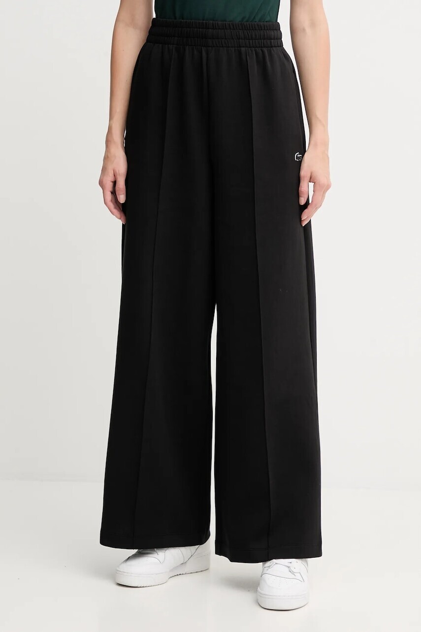 Tepláky Lacoste biela farba, jednofarebná