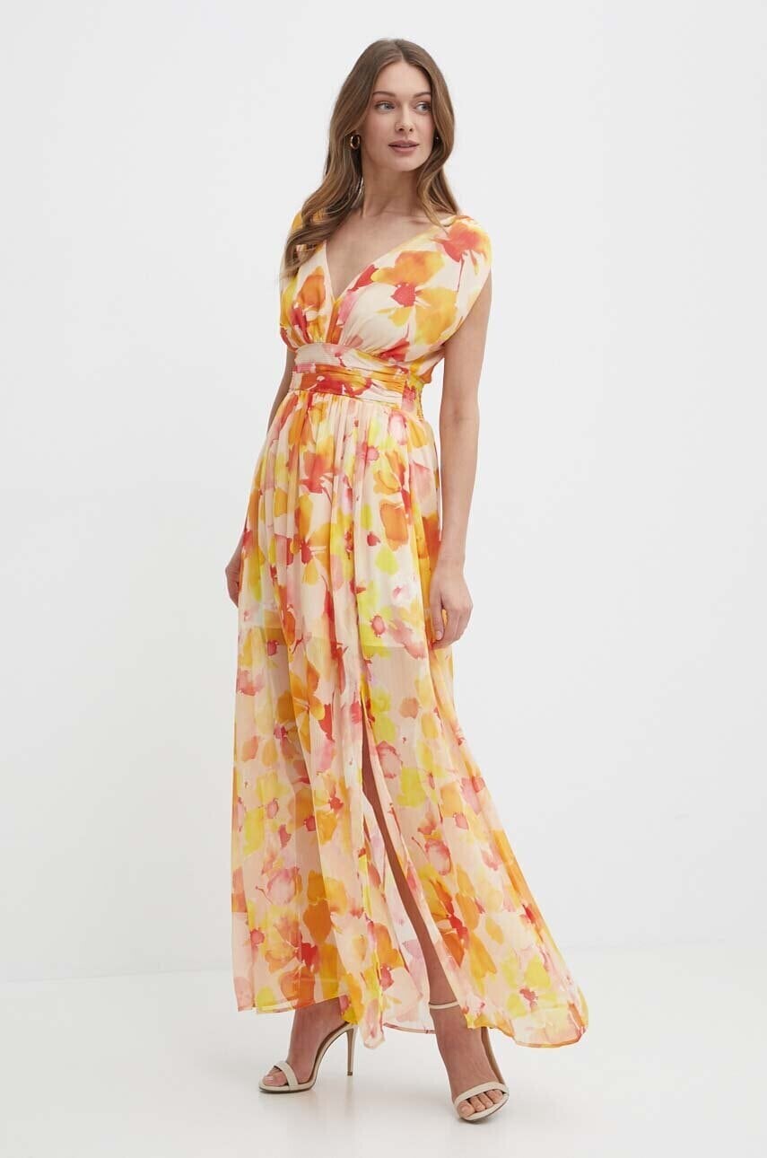 Šaty Morgan RAMET.F oranžová farba, maxi, áčkový strih, RAMET.F