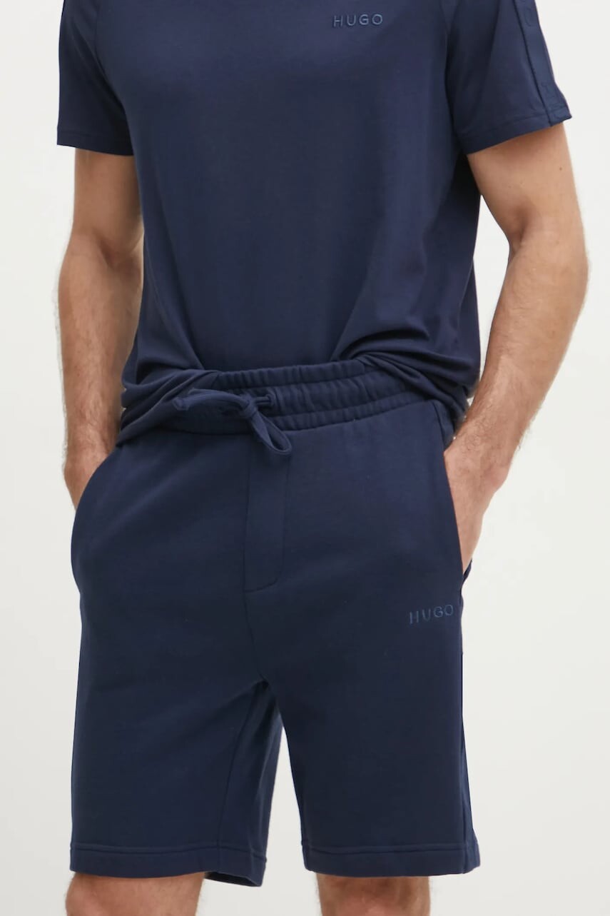 Bavlnené šortky HUGO tmavomodrá farba, 50520492