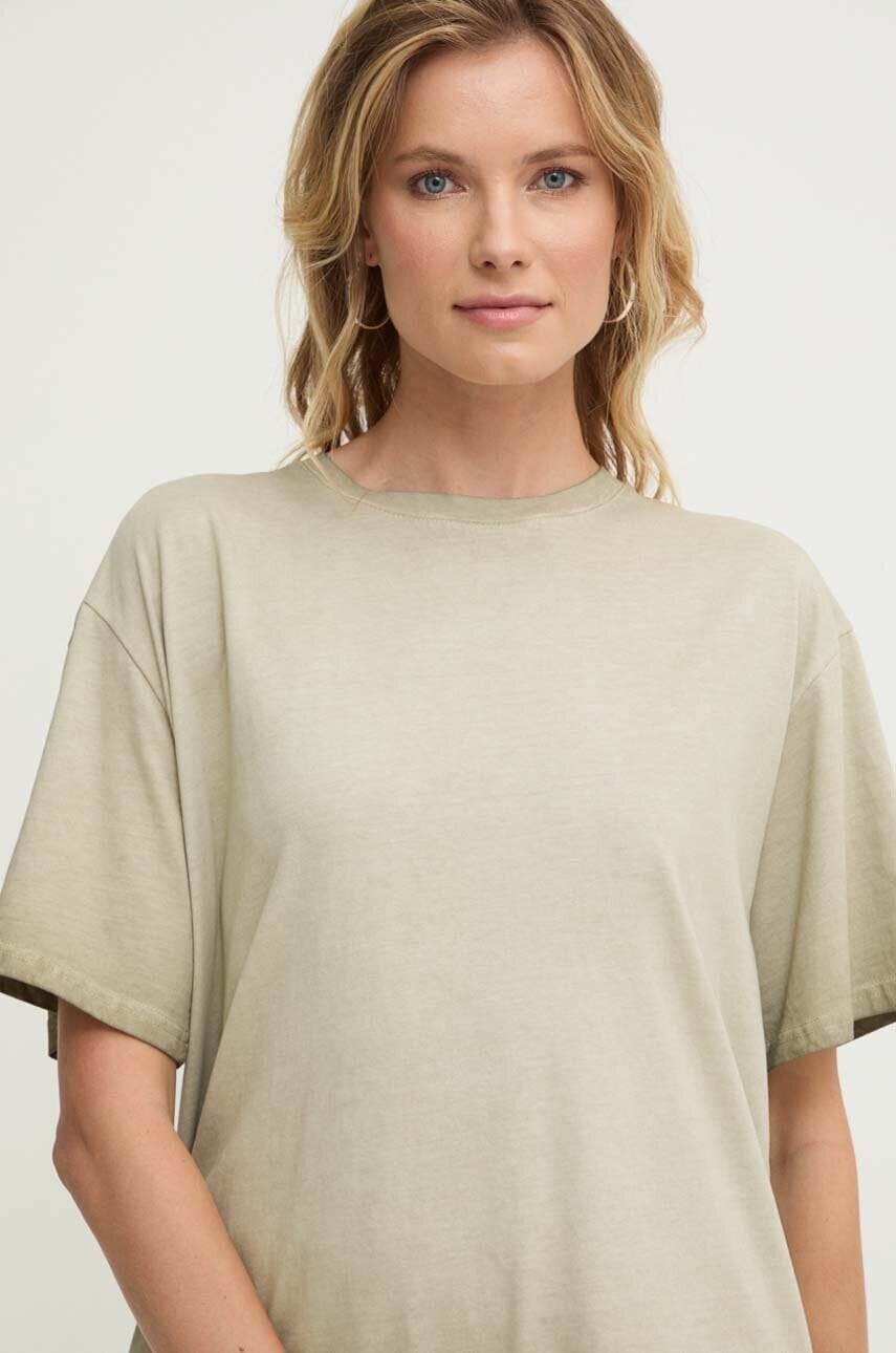 Bavlnené tričko Answear.LAB dámske, zelená farba