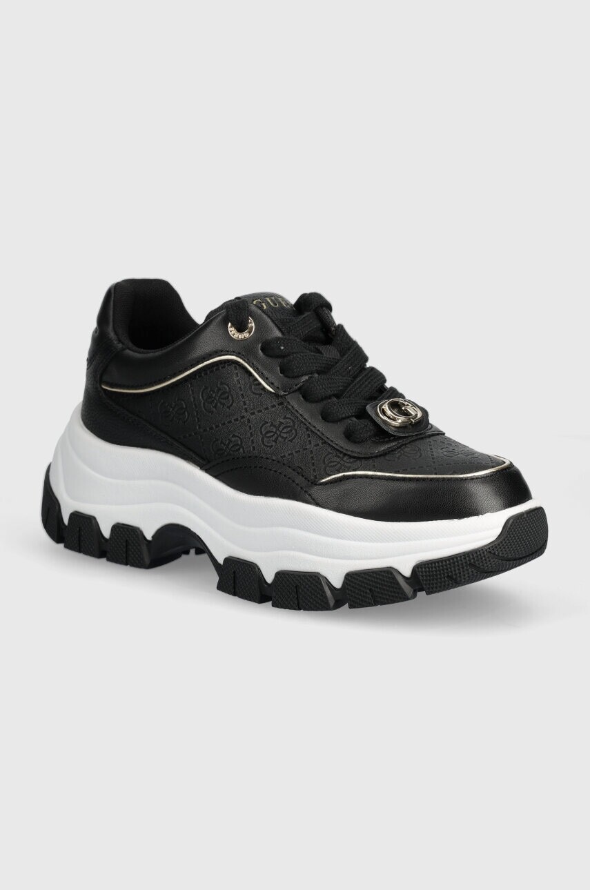 Tenisky Guess BERRETT čierna farba, FLTBER ELE12
