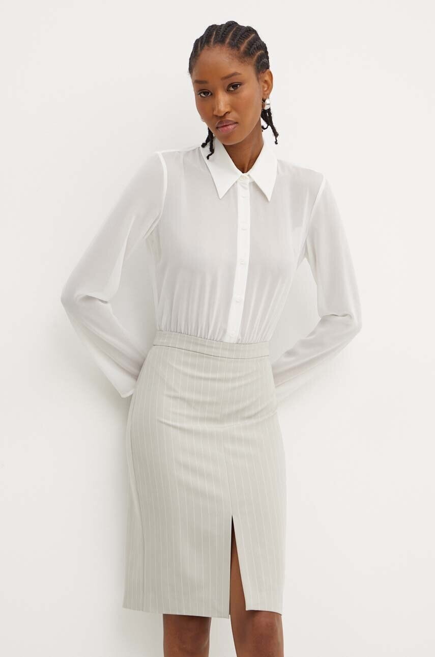 Šaty Patrizia Pepe šedá farba, mini, priliehavé, 8A1399 A457