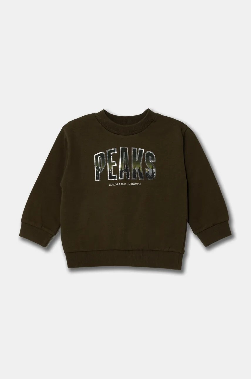 Detská mikina Mayoral zelená farba, s potlačou, 4456