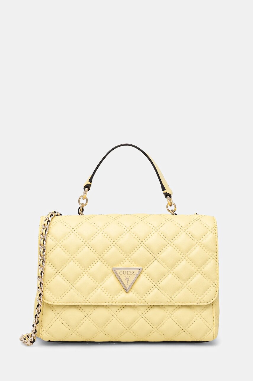 Kabelka Guess GIULLY žltá farba, HWQG87 48200