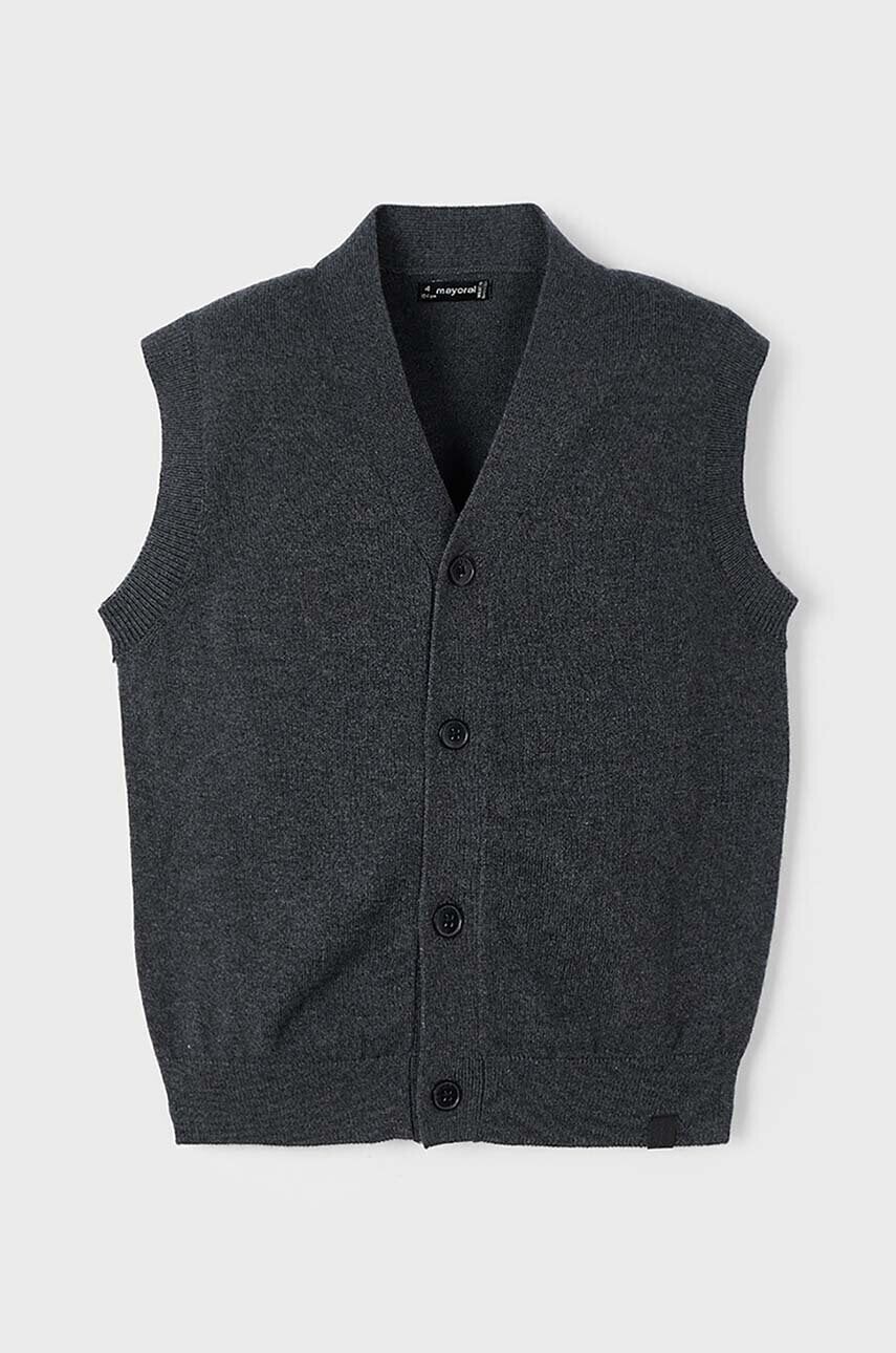 Detská vesta Mayoral šedá farba, tenký, 4345