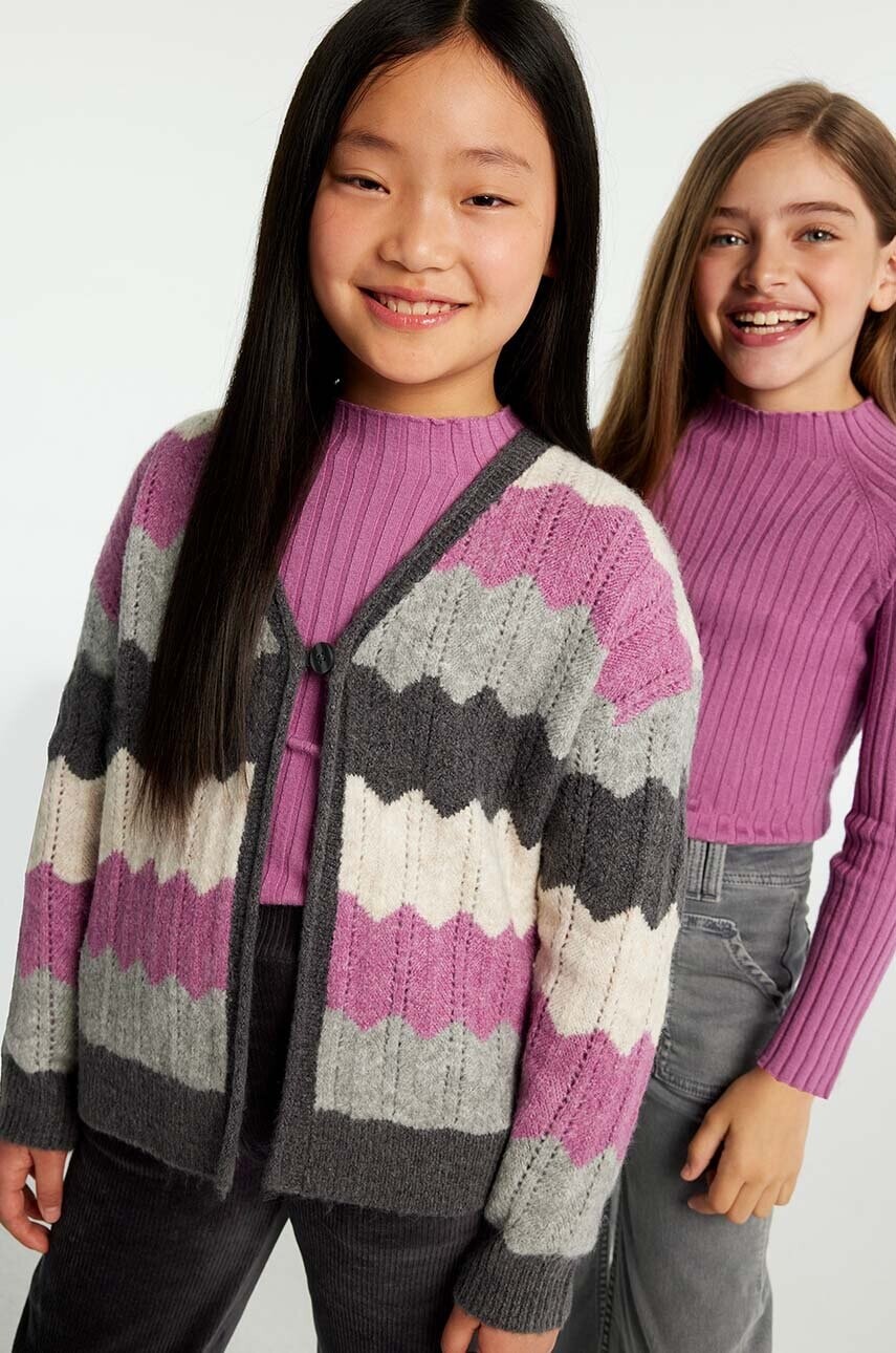 Detský sveter Mayoral fialová farba, 7314