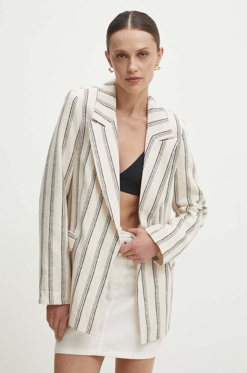 Sako Answear.LAB béžová farba, bez zapínania, vzorované