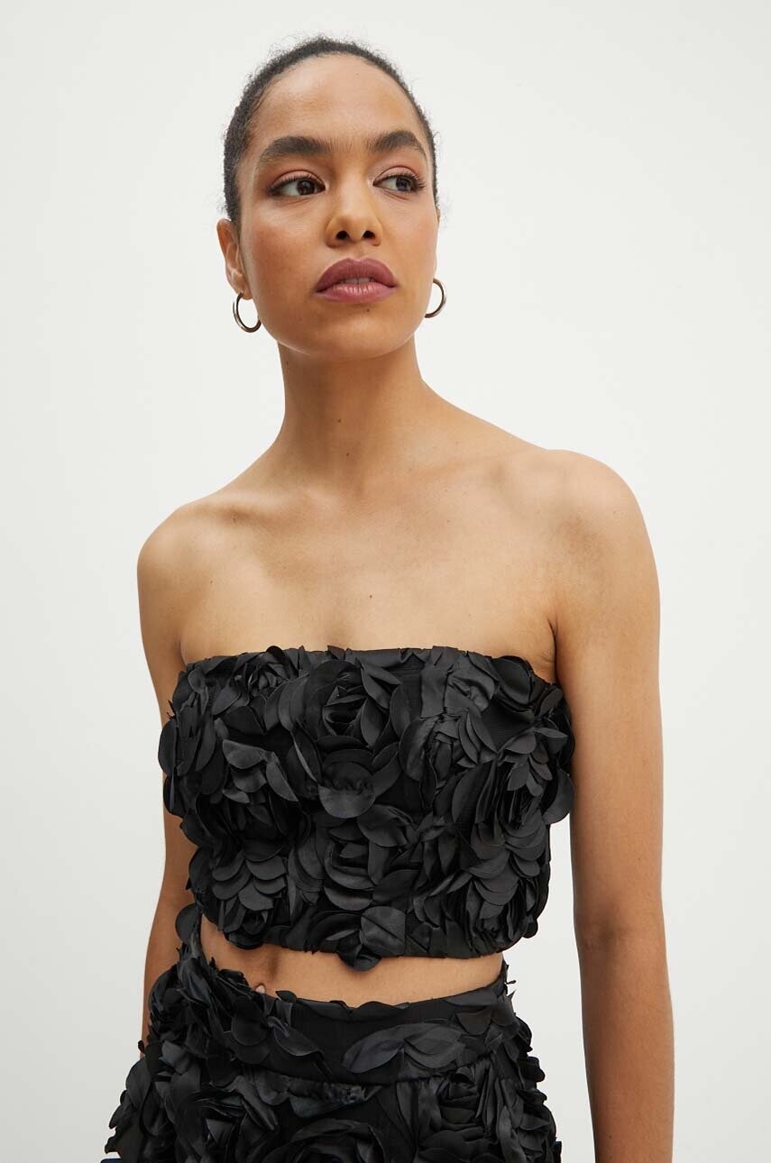 Top Rotate Cropped Top čierna farba, jednofarebná, 112949100