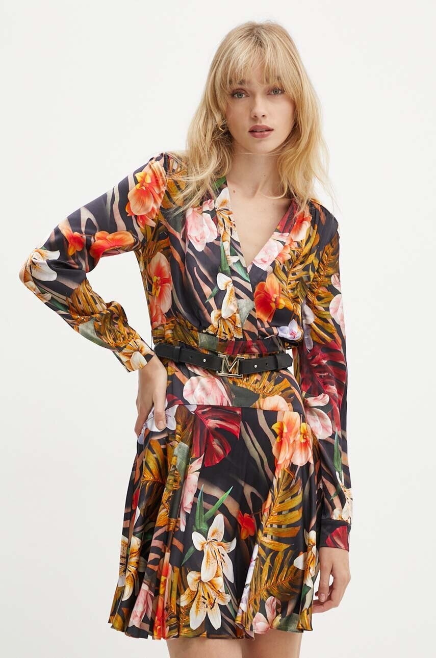 Šaty Marciano by Guess ESTELLA čierna farba, mini, áčkový strih, 4YGK14 7139A