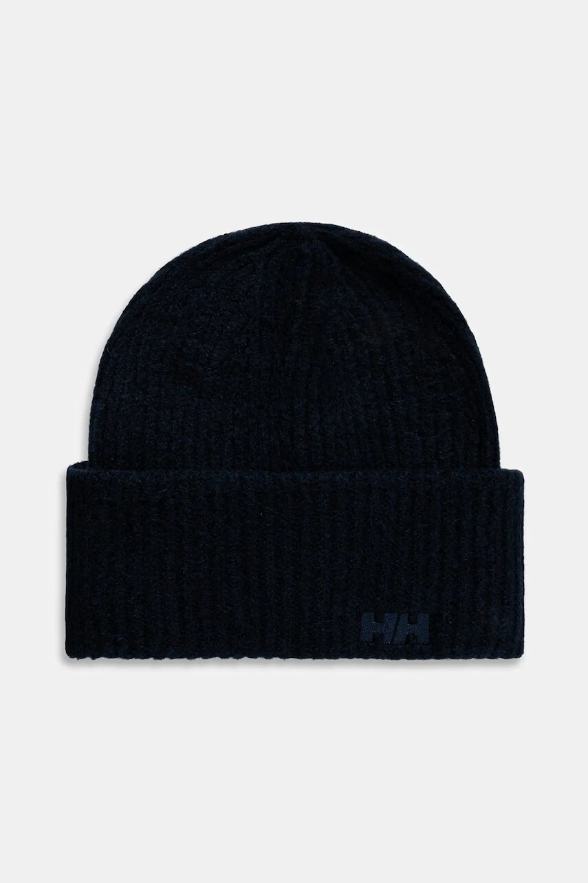 Čiapka Helly Hansen SOFT RIB BEANIE tmavomodrá farba, z hrubej pleteniny, 67531
