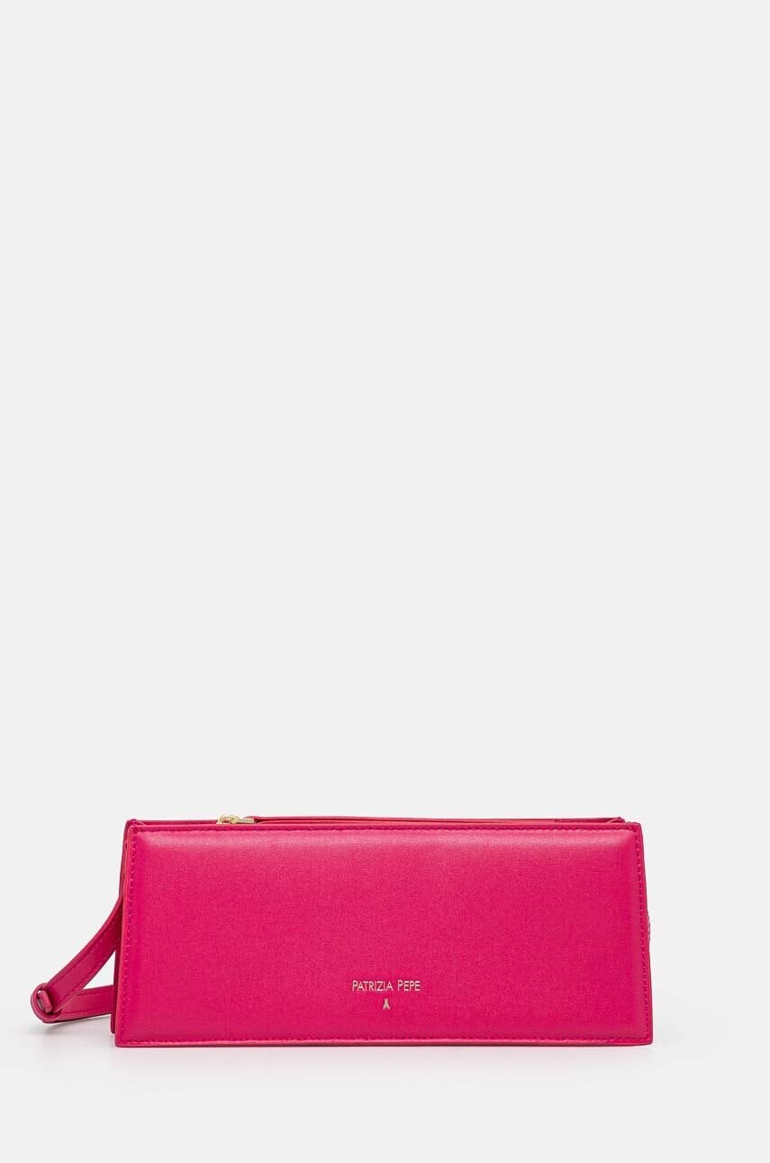 Kožená kabelka Patrizia Pepe fialová farba, 8B0213 L061