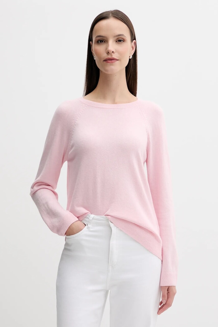 Sveter s prímesou vlny United Colors of Benetton šedá farba, 1035D1P17