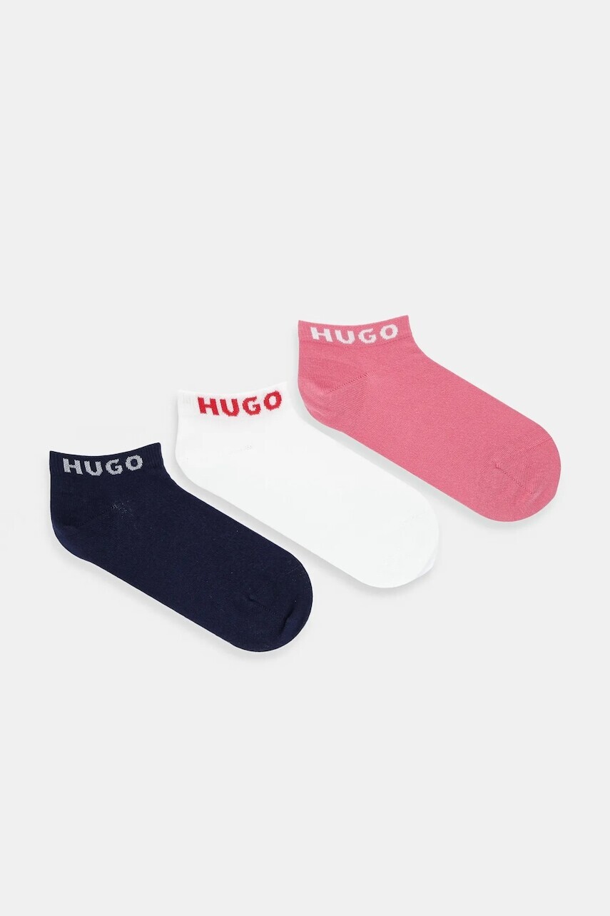 Ponožky HUGO 3-pak biela farba, 50516407