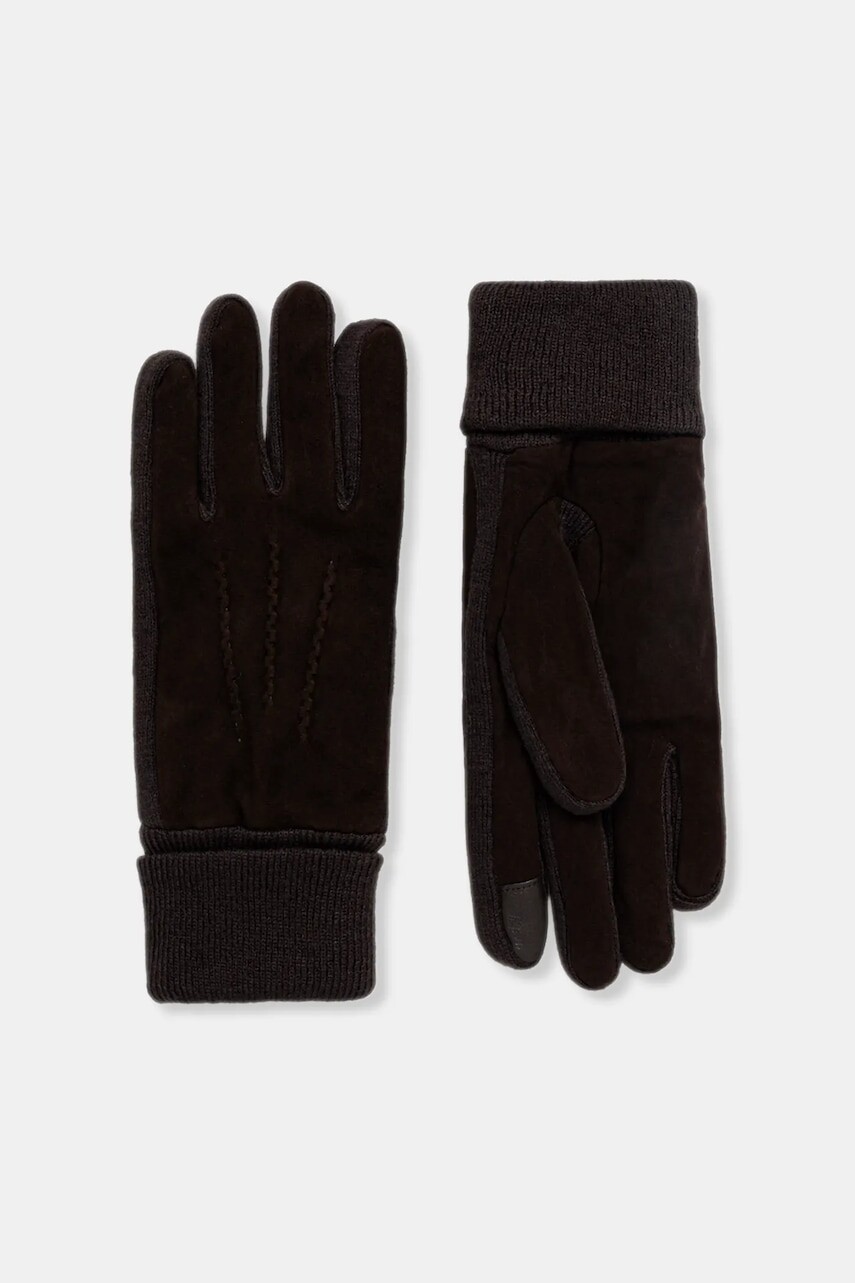 Rukavice Barbour čierna farba, MGL0117