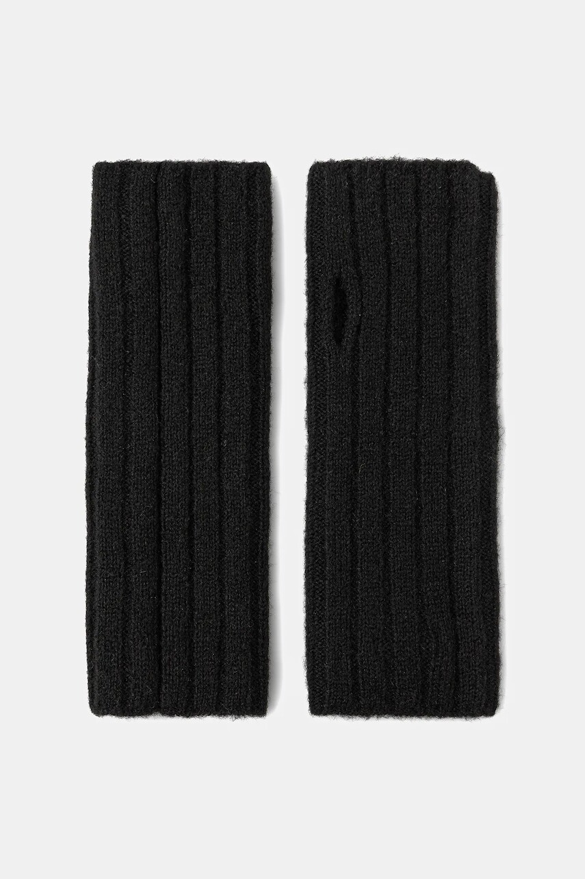 Palčiaky s vlnenou zmesou Medicine čierna farba