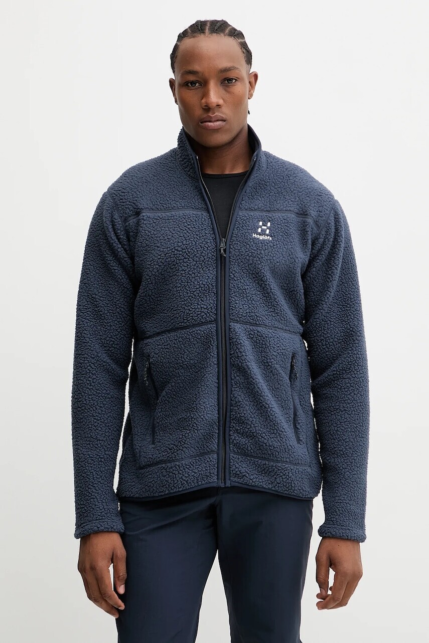 Športová mikina Haglöfs Mossa Pile šedá farba, jednofarebná, 606539