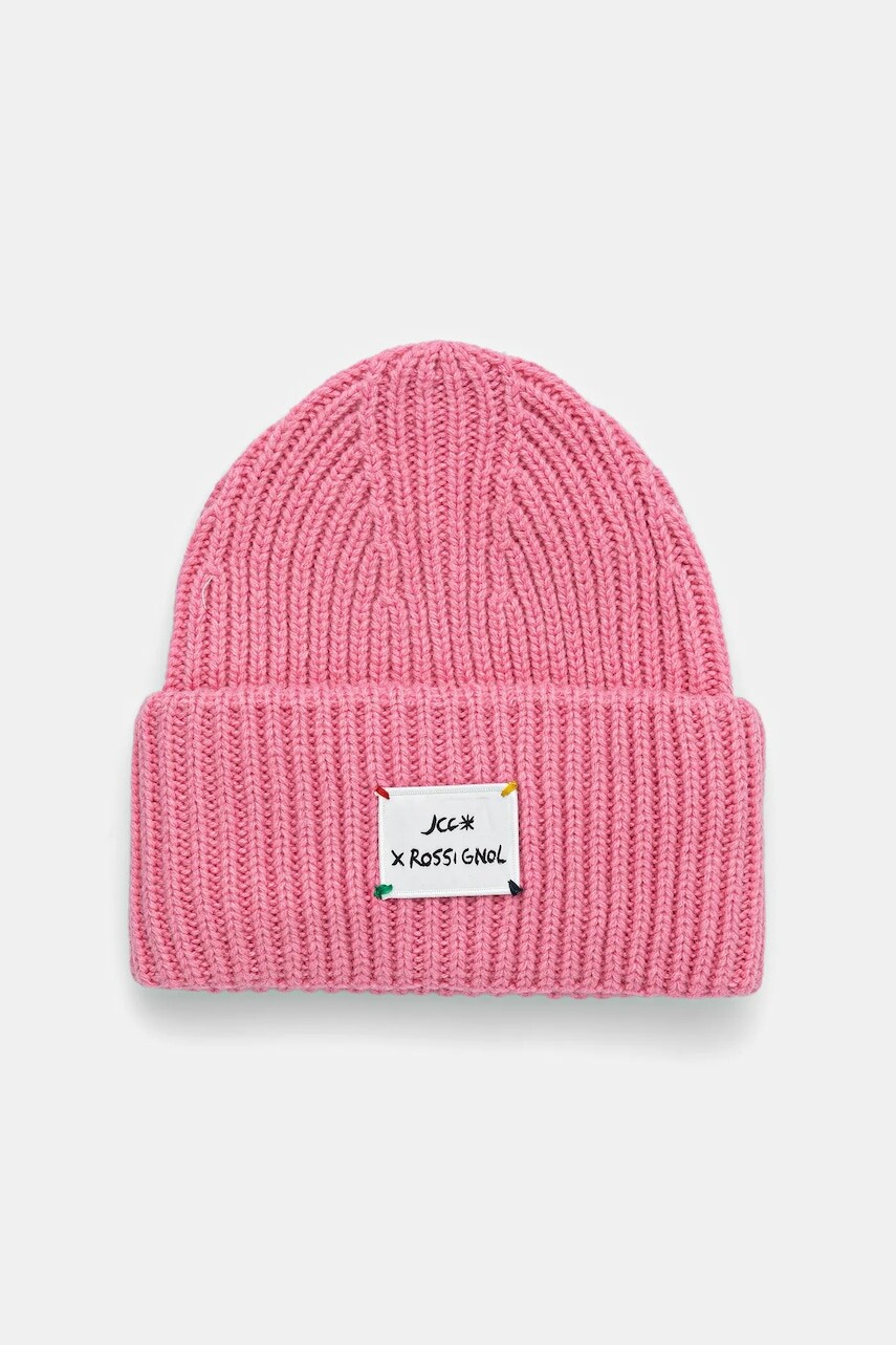 Čiapka s prímesou vlny Rossignol JCC žltá farba, z hrubej pleteniny, RLMWH16U