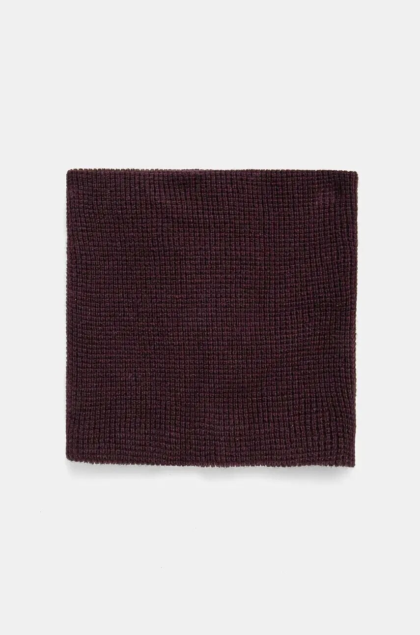 Šál komín s prímesou vlny Medicine bordová farba, jednofarebná