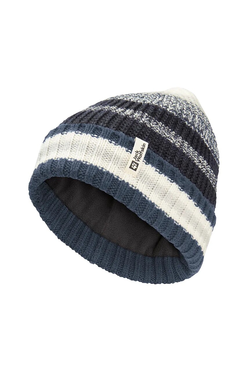 Detská čiapka Jack Wolfskin fialová farba biela, 1911721