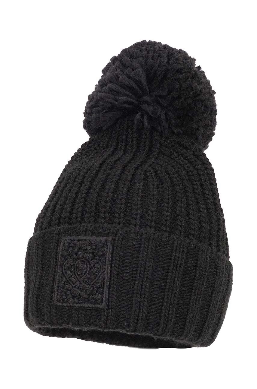 Detská čiapka a šál Jamiks AZURA IV čierna farba, JZH175