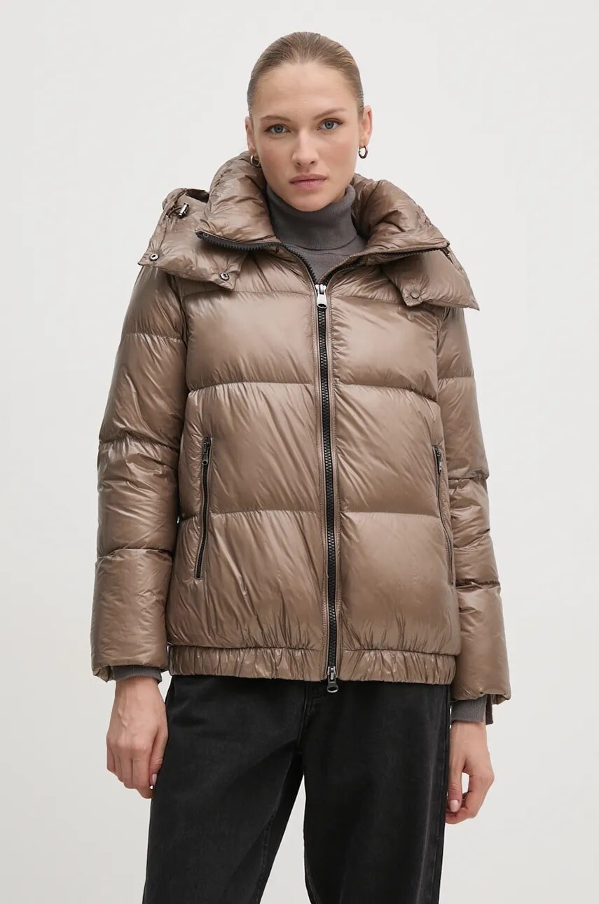 Páperová bunda Hetrego ROSE dámska, zelená farba, zimná, oversize, 8N723