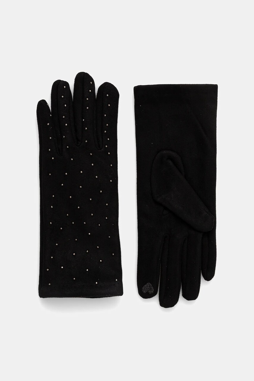 Rukavice Sisley čierna farba, 6G0UWG006