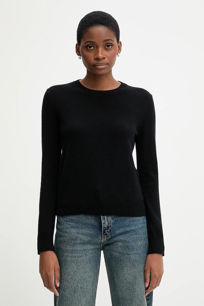 Kašmírový sveter United Colors of Benetton tmavomodrá farba, ľahký, 1033D107P