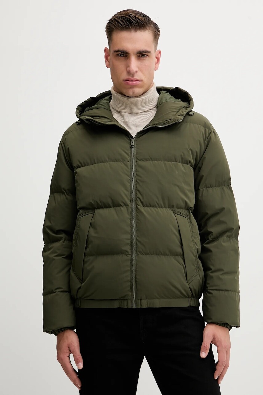 Páperová bunda United Colors of Benetton čierna farba, zimná, oversize, 2JF8UN05E