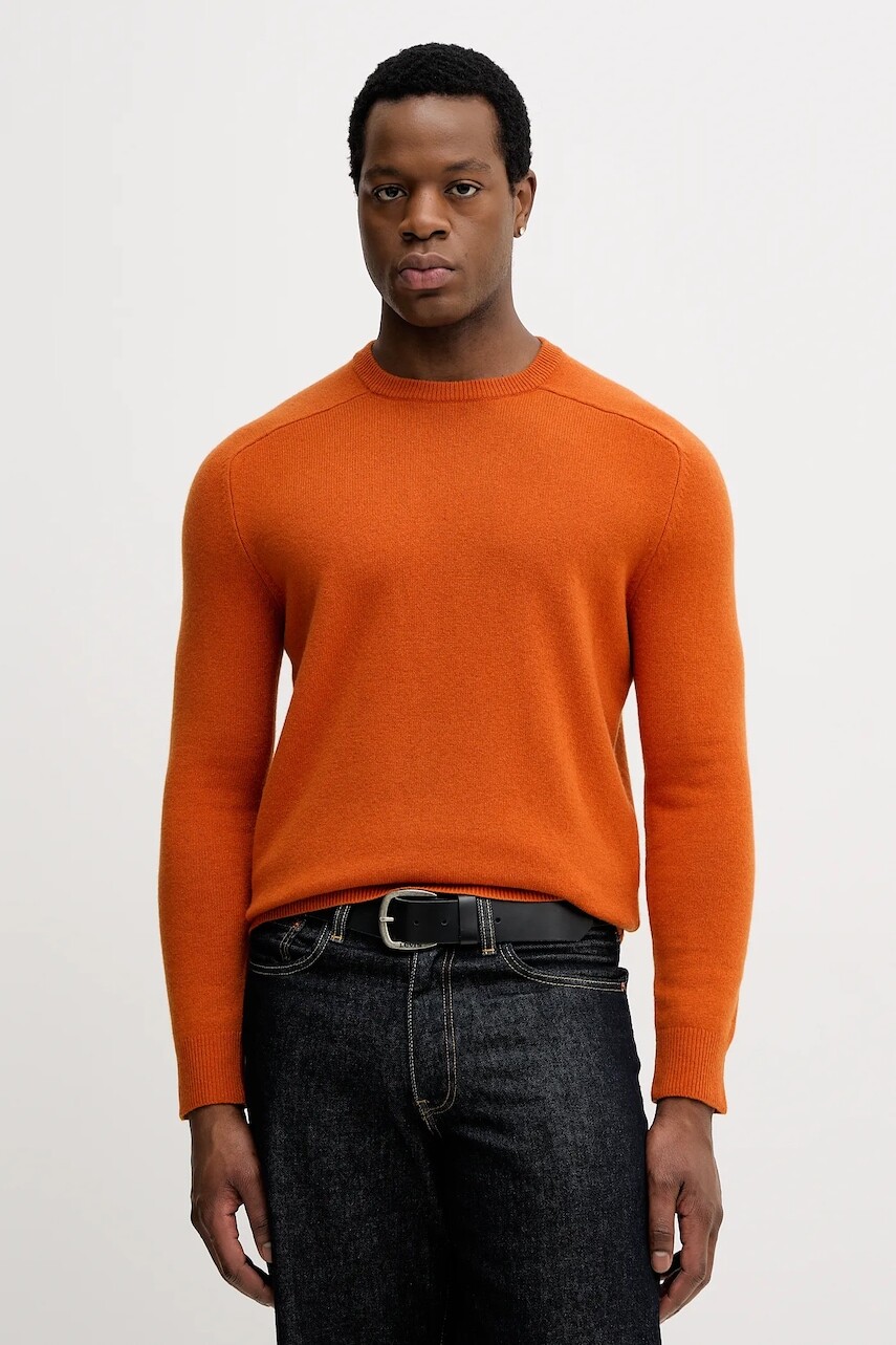 Vlnený sveter United Colors of Benetton červená farba, ľahký, 1006U108W