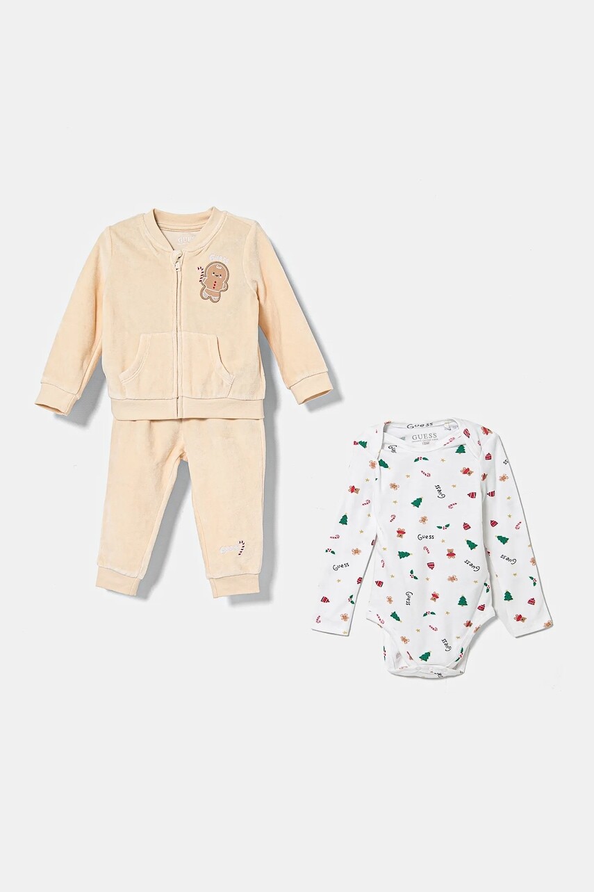 Sada pre bábätká Guess béžová farba, P4BG04 KAVN0