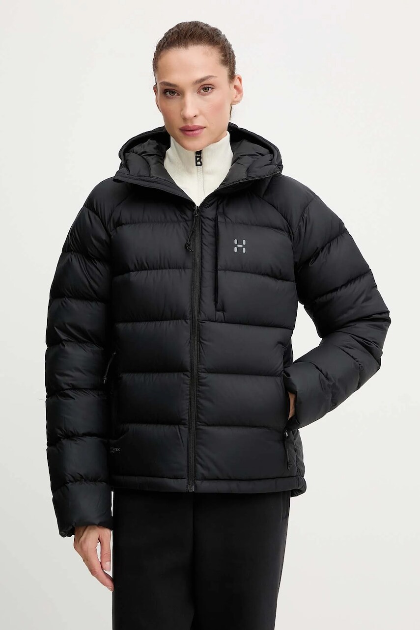 Páperová bunda Haglöfs Rosson Down tmavomodrá farba, zimná, 607468