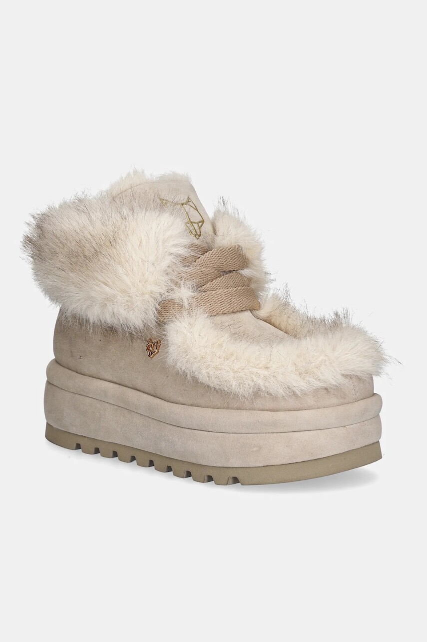 Snehule Naked Wolfe Bambi béžová farba, Bambi Faux Fur Suede Ice