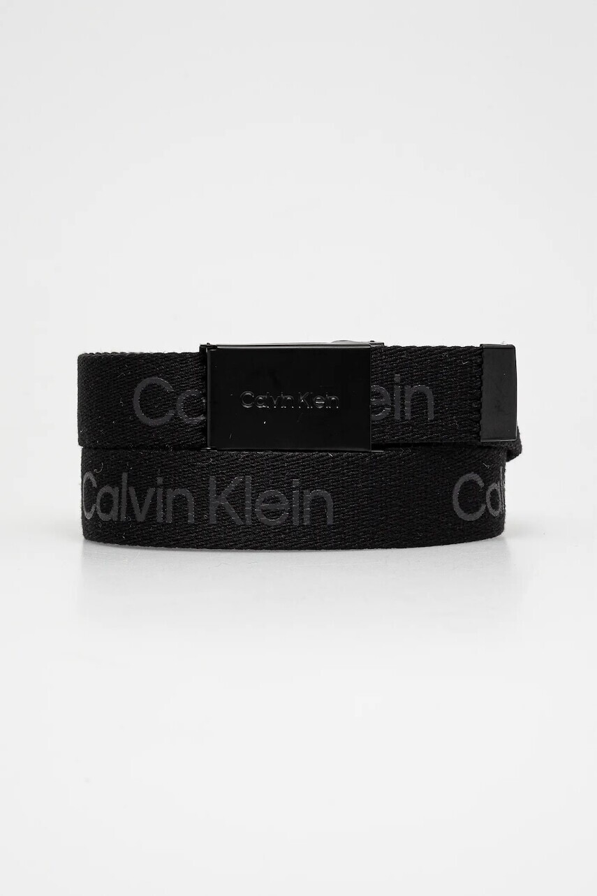 Detský opasok Calvin Klein Jeans 0 čierna farba, IU0IU00667