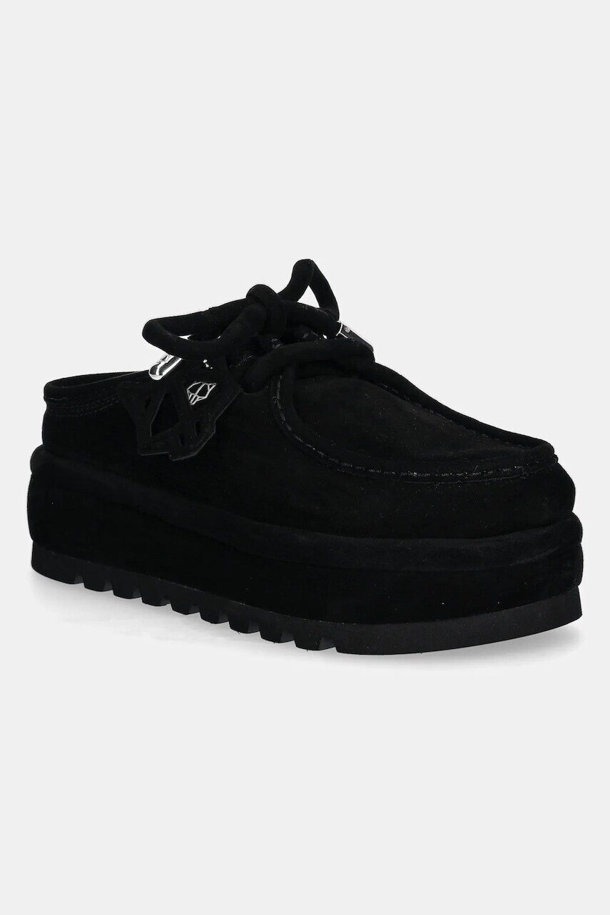 Semišové papuče Naked Wolfe Blizzard čierna farba, Blizzard Suede Shearling Black