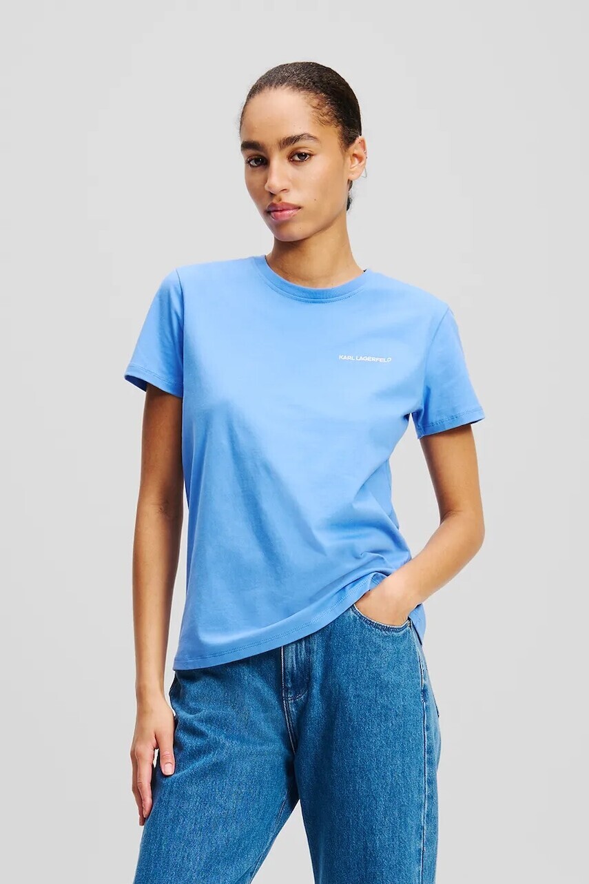 Bavlnené tričko Karl Lagerfeld ESSENTIAL dámske, A1W17019